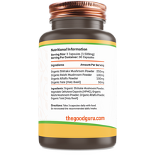 Load image into Gallery viewer, The Good Guru Organic Vitamin D Shiitake &amp; Reishi Mushroom Powder  - 90 Capsules
