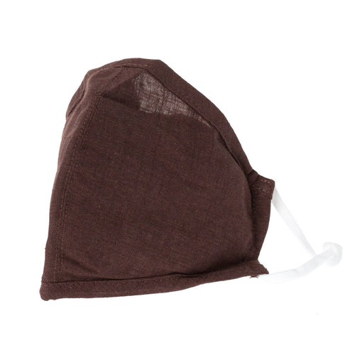 Washable Dark Brown Face Covering