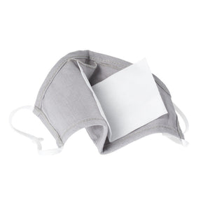 Washable Grey Face Covering Medium Size