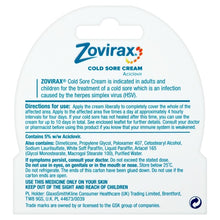 Load image into Gallery viewer, Zovirax Cold Sore Cream Aciclovir 2g