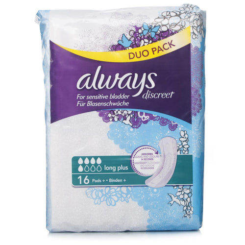 Always Discreet Long Plus Pads Value Pack