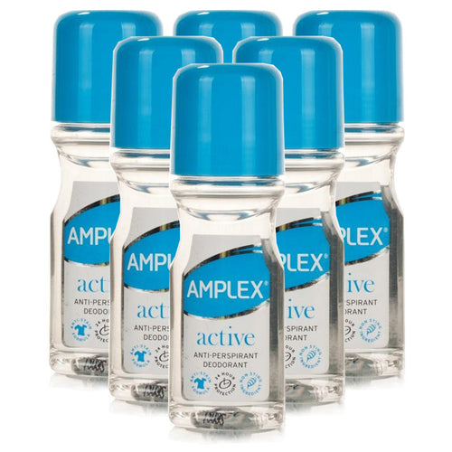 Amplex Antiperspirant Roll On Active 6 Pack