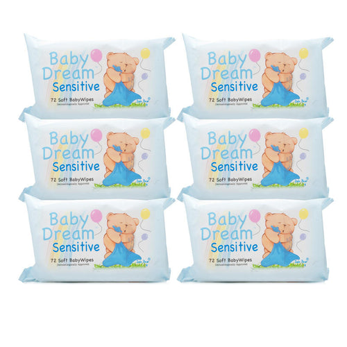 Baby Dream Baby Wipes Sensitive - 6 Pack