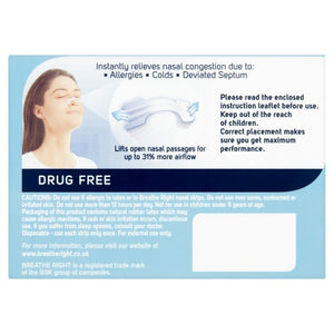 Breathe Right Congestion Relief Nasal Strips Clear Small/Medium