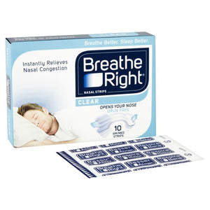 Breathe Right Congestion Relief Nasal Strips Clear Small/Medium