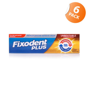 Fixodent Plus Best Hold Premium Denture Adhesive Cream 6 Pack