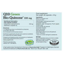 Load image into Gallery viewer, Pharmanord Q10 Green Bio-Quinone 100mg 60 Vegan Capsules