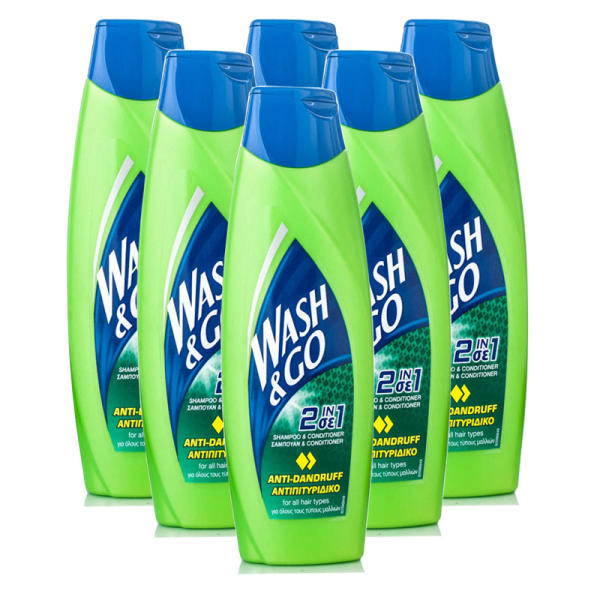Wash & Go Anti-Dandruff 2in1 Shampoo & Conditioner - 6 Pack